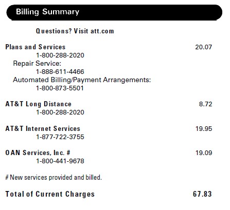 Image of Charge on Bill