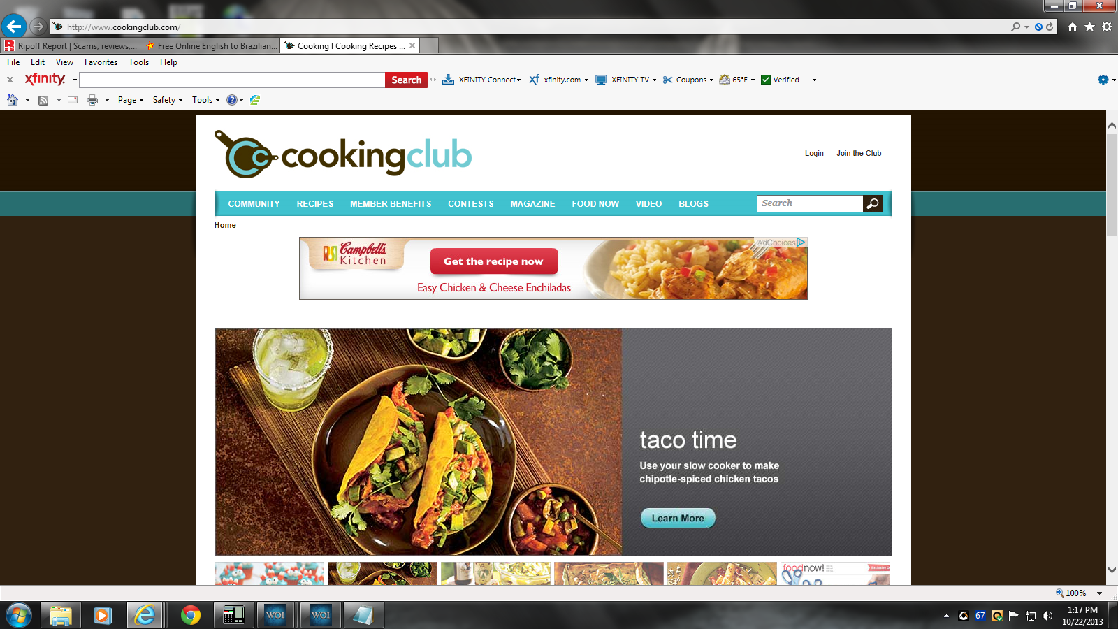 CookingPleasures.com leads to cookingclub.com but beforehand lead to a different alternate and evasive website through a "special" free offer.