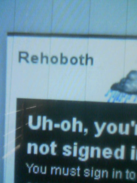 THIS IS WHAT I SEE EVERY TIME I LOG INTO MY ACCOUNT AS OF Dec 2, 2011 I DON'T LIVE IN REHOBOTH