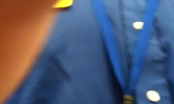 this is a screen snip from my youtube video where he grabbed my camera, So everyone can actually see its the same guy, and he really did grab my camera and physically assault me! 2