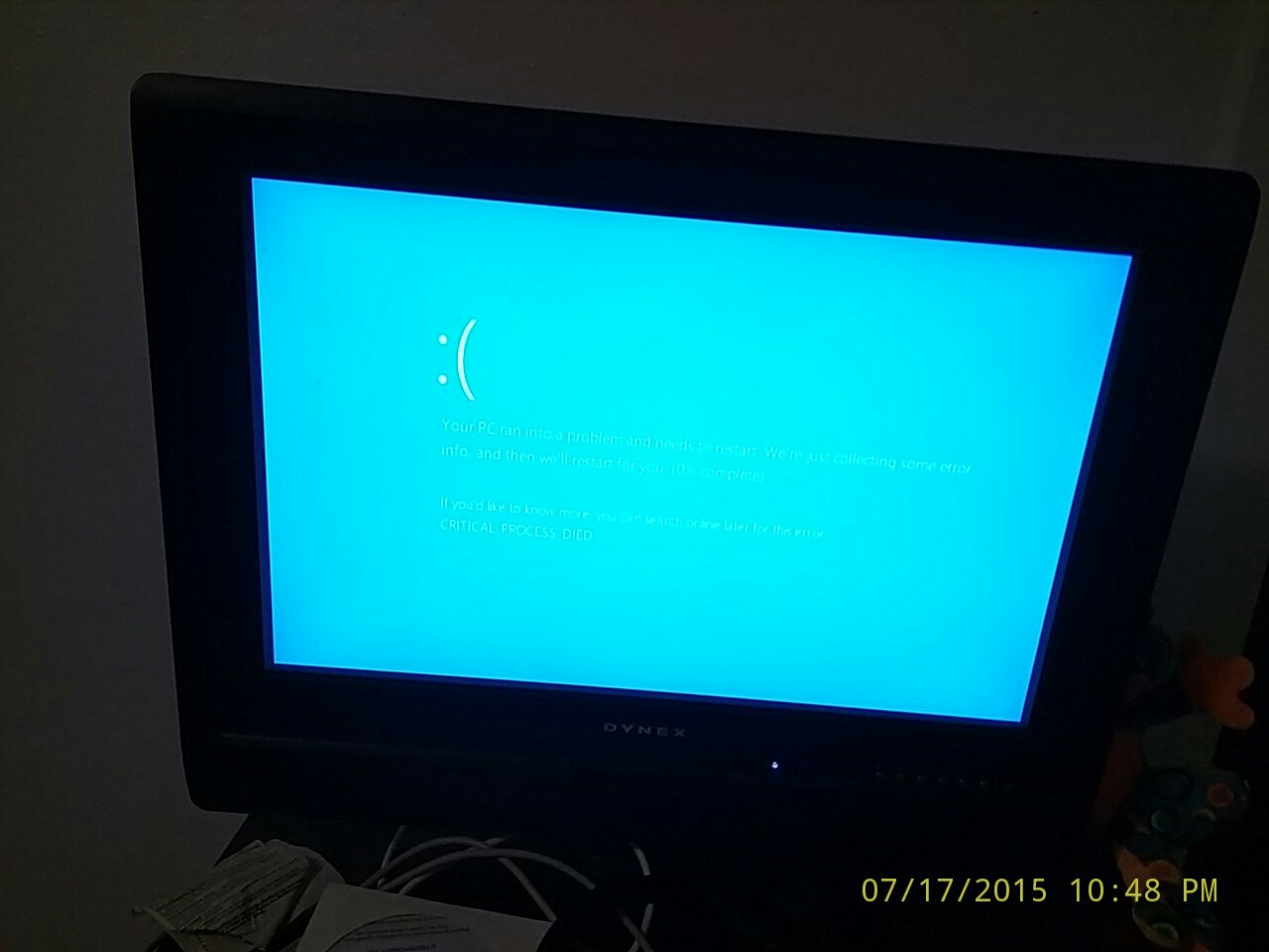 one of the blue screens