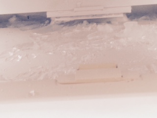 ICE Dam at the back of refrigerator