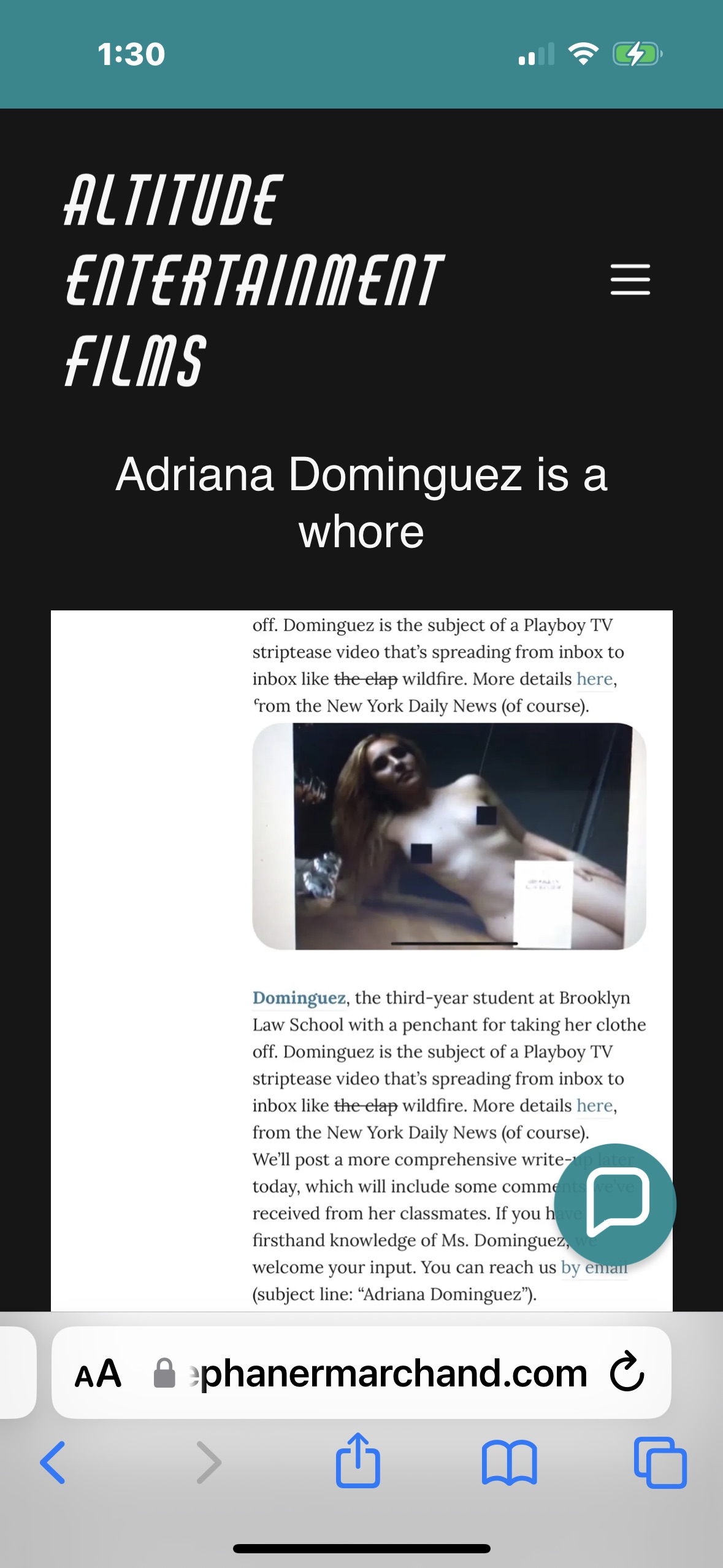 Adriana Reza is literally a hooker 