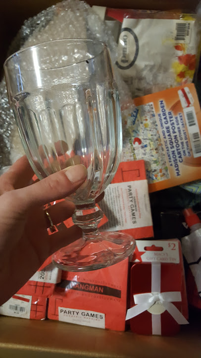 Used broken stained glassware