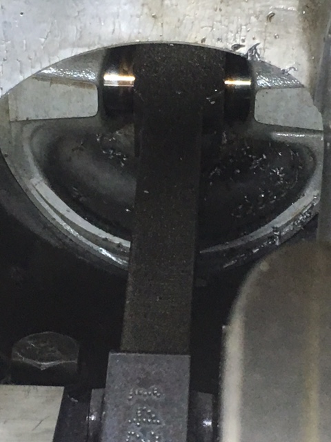 Note the metal shavings around the base of the cylinder bore.
