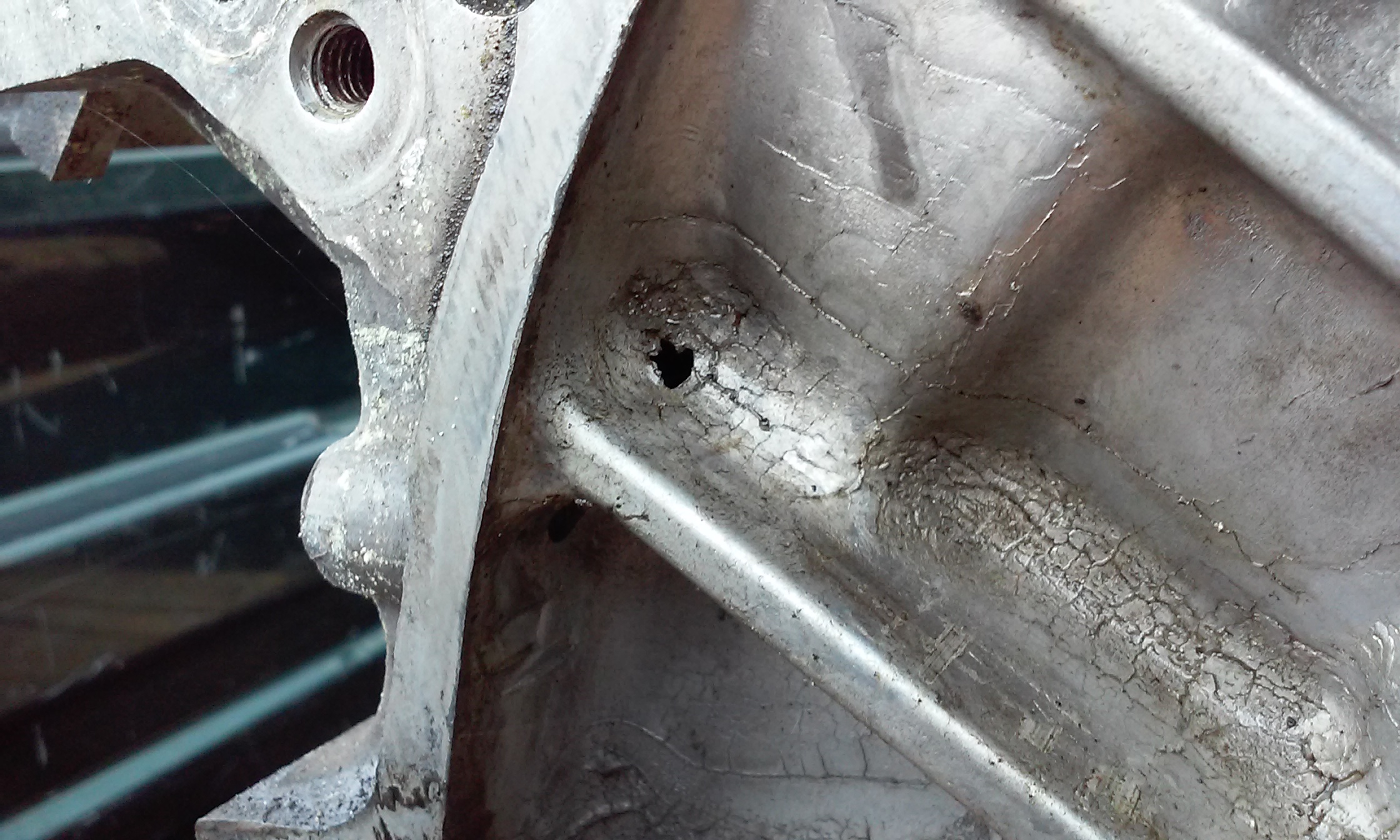 This is the casting hole on the engine I sent him.