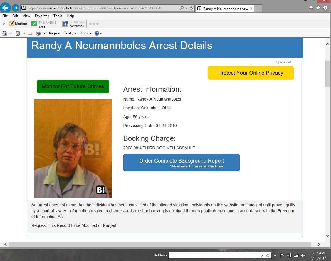 Randy Neumann Boles Monitor for future crimes 