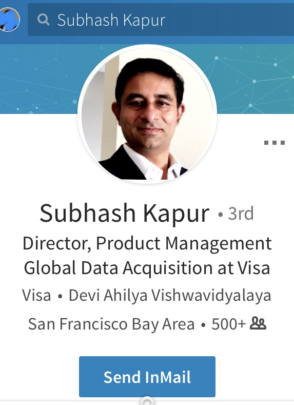 Subhash Kupar's LinkedIn Profile