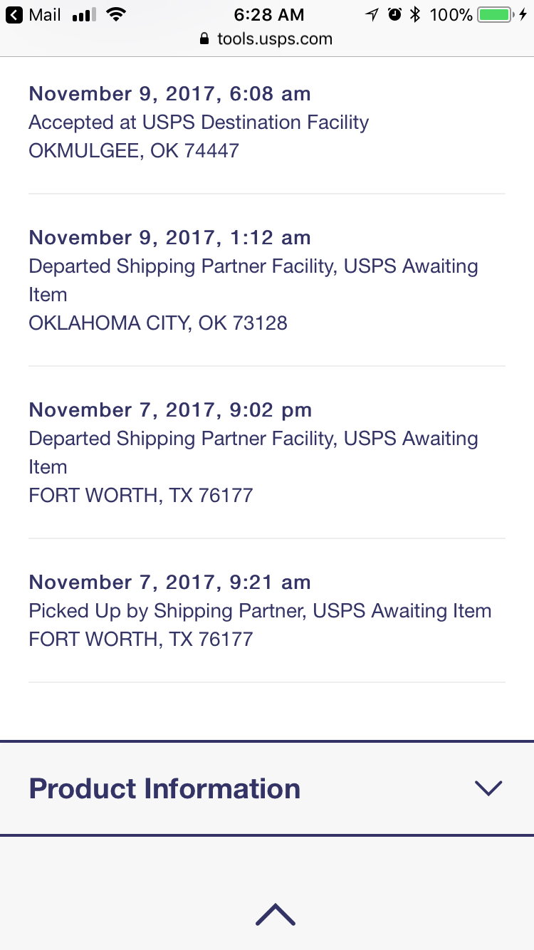 Bogus tracking info 
