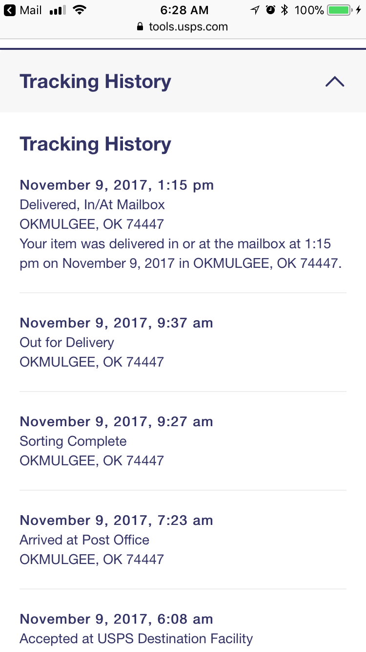 Bogus Tracking Info 