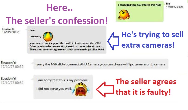 The seller accepts the error