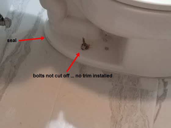 tolet bolt not finished: attention to detail!!
