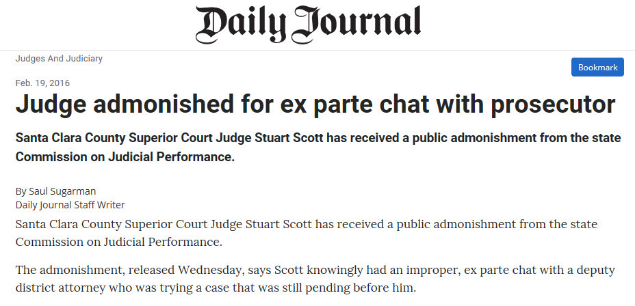 "Judge" Stuart Scott punished for misconduct