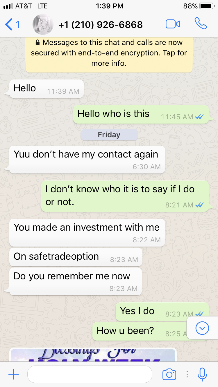 Convo between me and scammer
