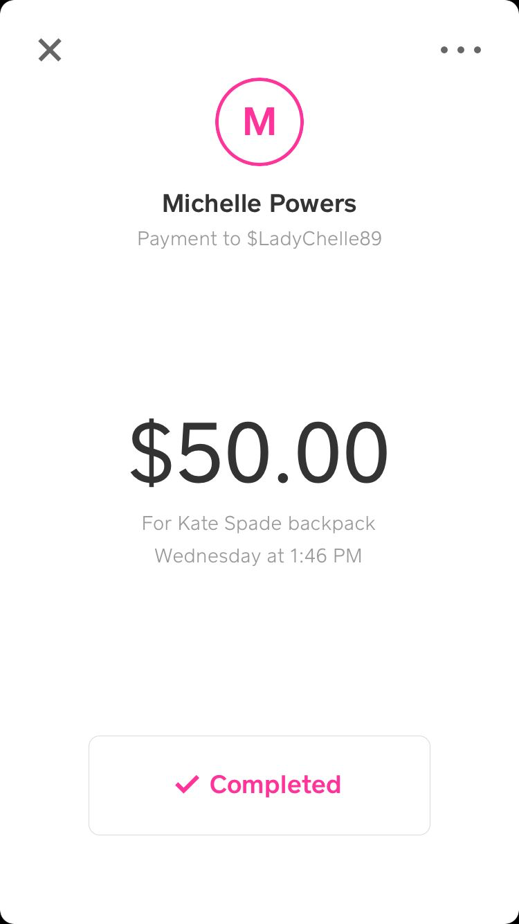 Payment sent to Michelle Powers