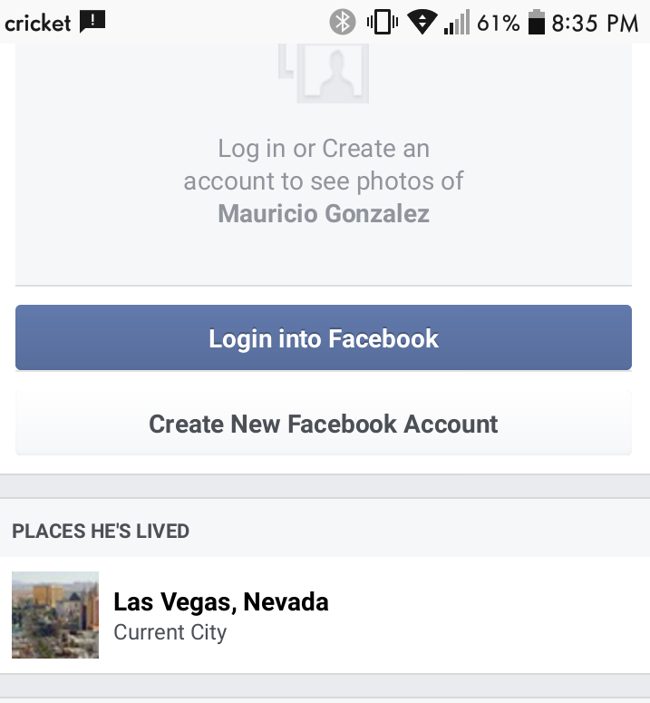 Fake FaceBook account they made against me.