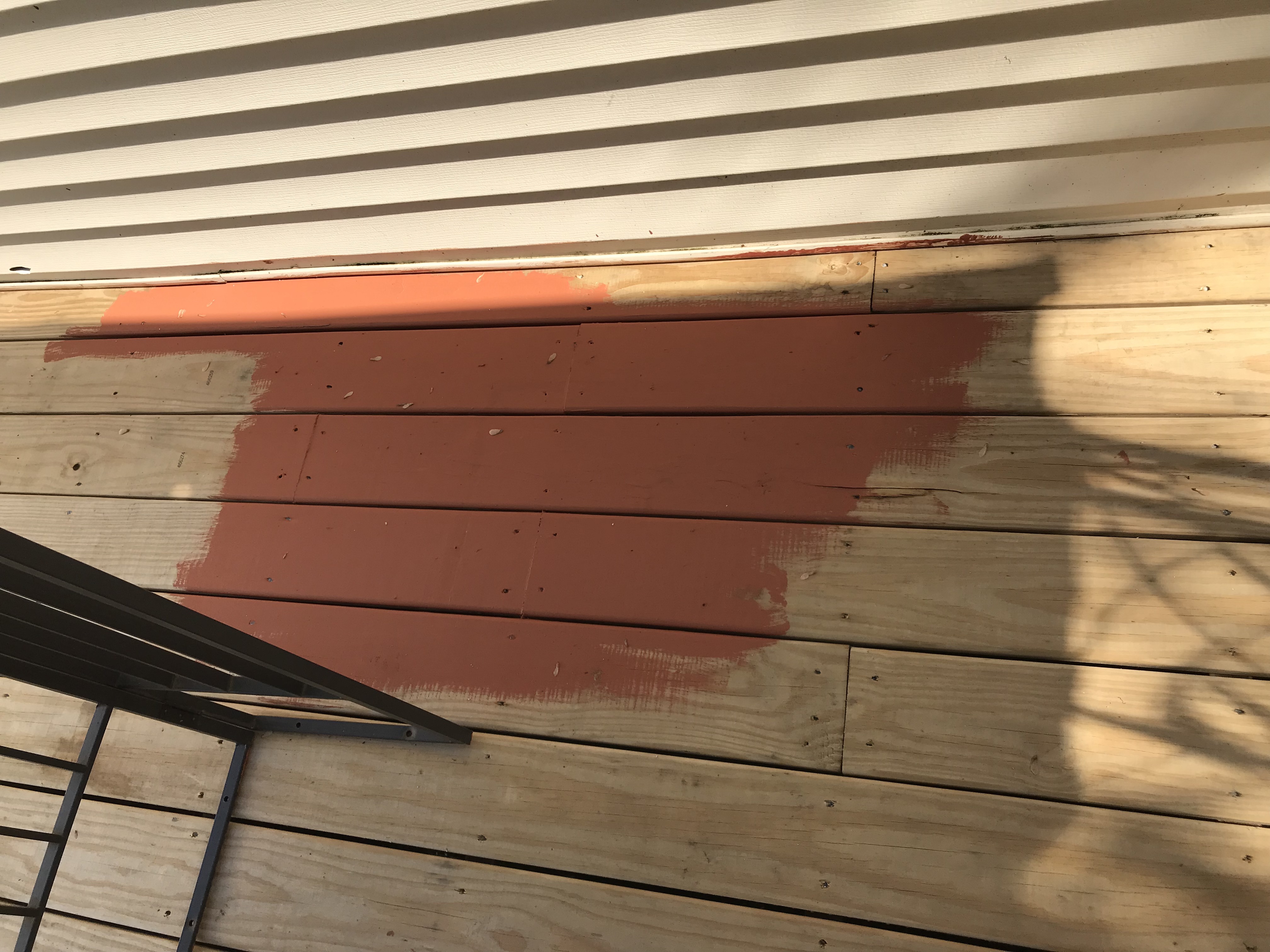 2nd portion of the deck that had paint on it.