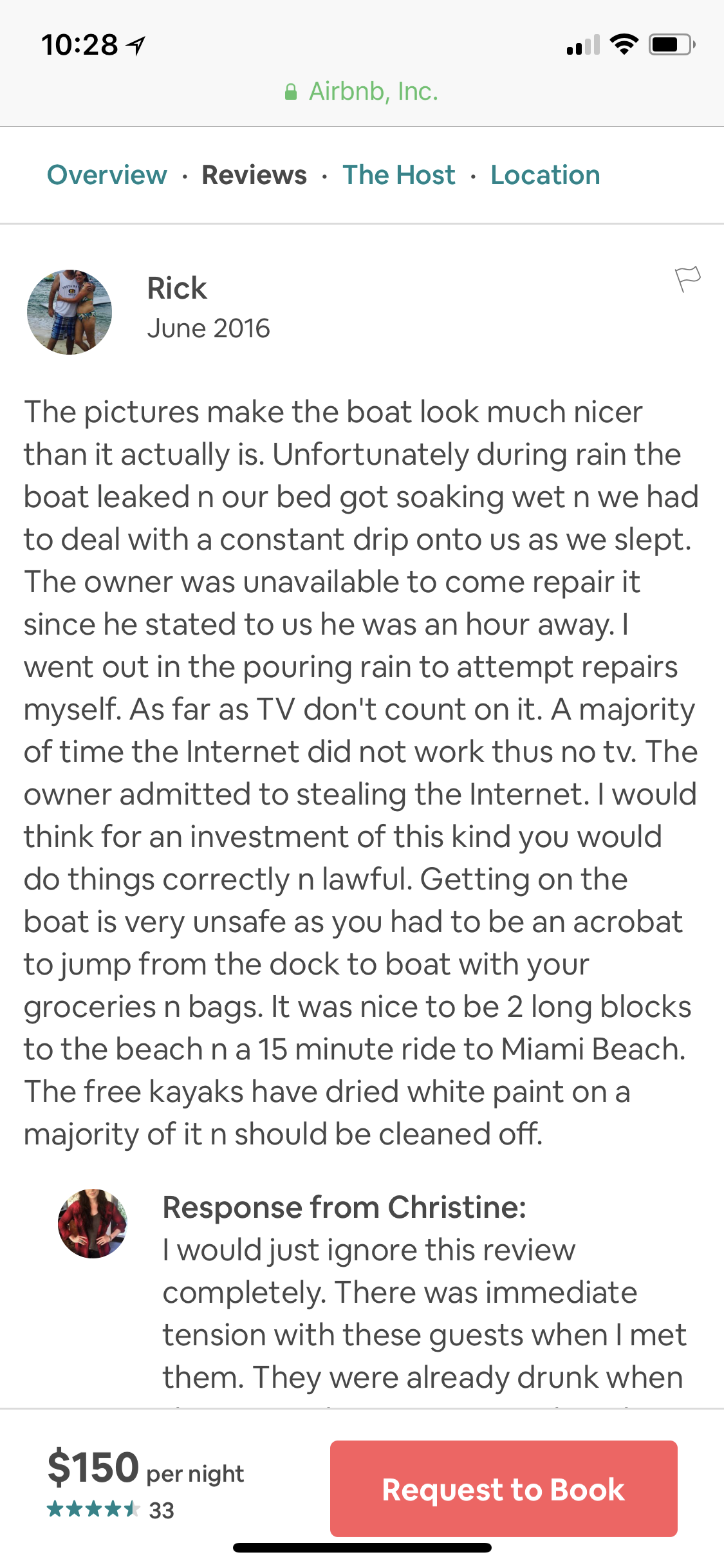 AIRBNB REVIEW FROM SOMEONE ELSE