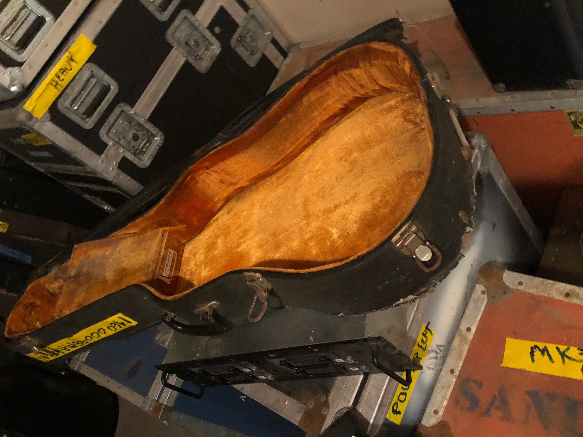 every labeled guitar case empty 