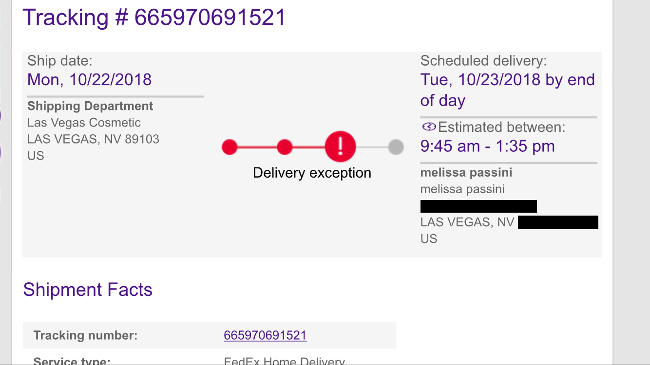 FedEx delivery to retailer denied