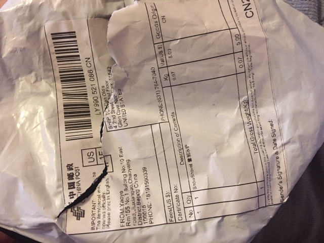 Package I received.