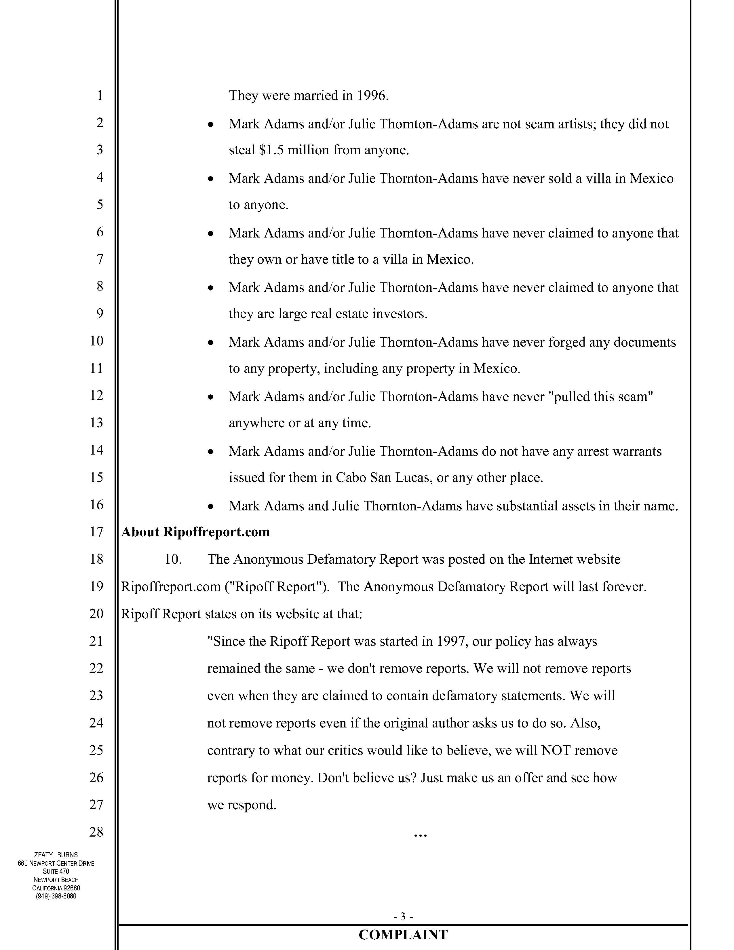 Court Conformed Copy of Complaint, page 4