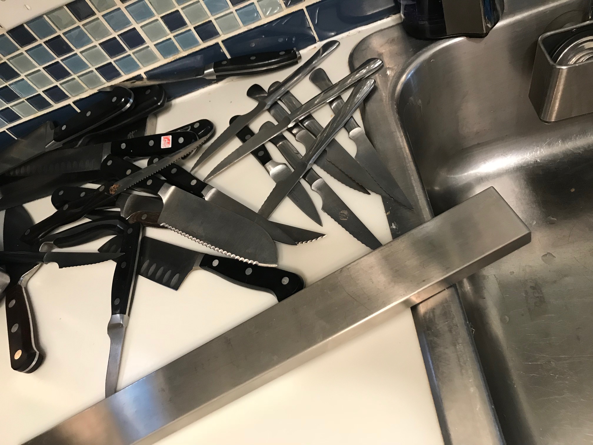 The knife rack fell off the wall within HOURS.