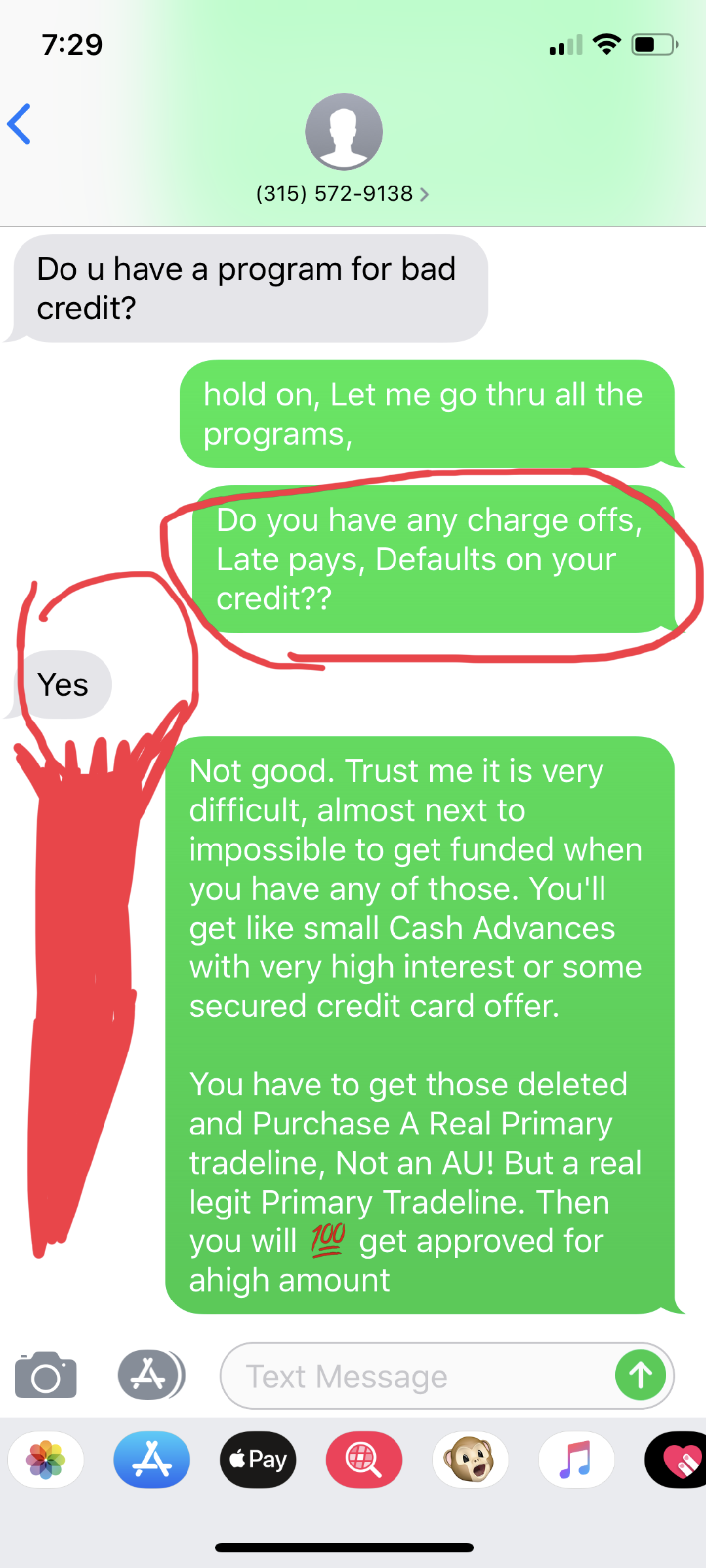 Bad Credit client continued
