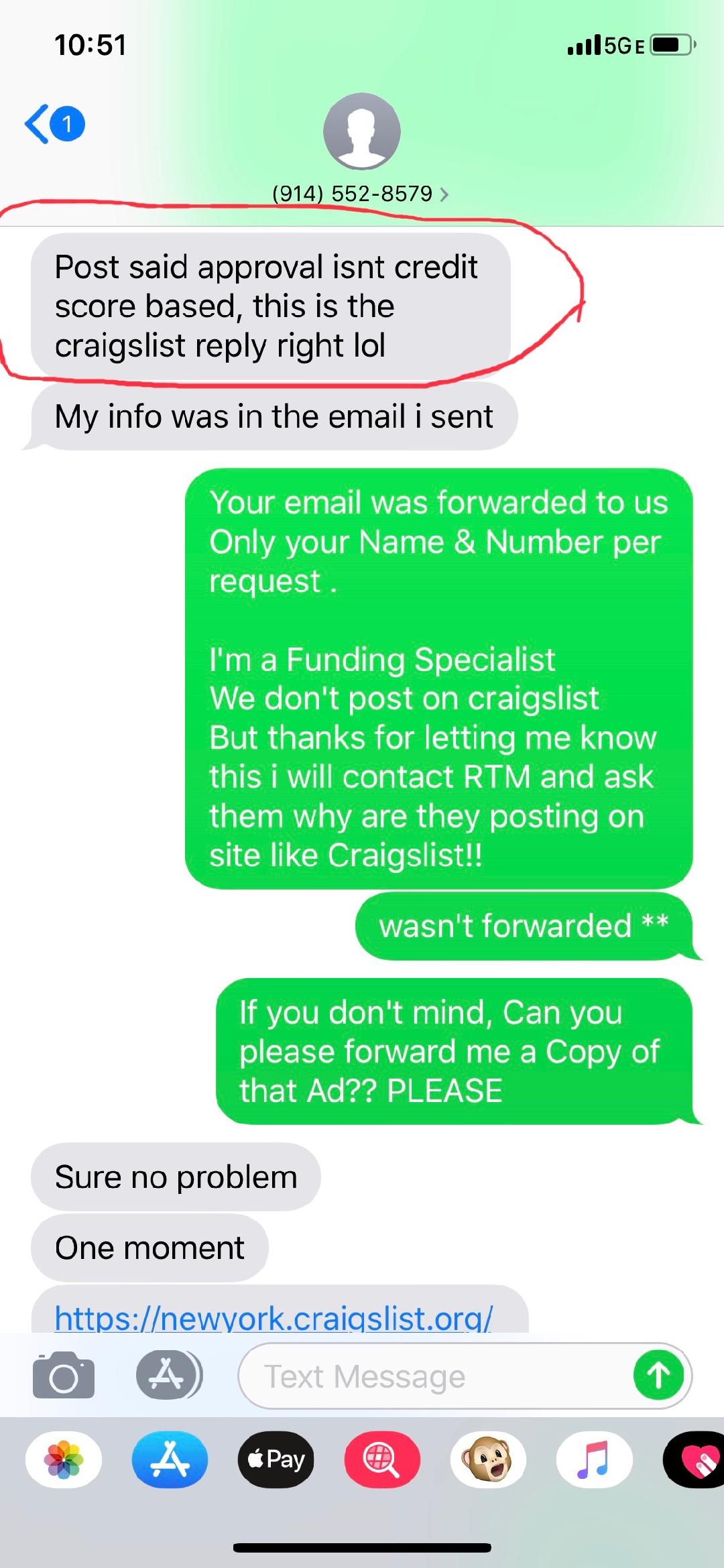 Craigslist Lead lives with DAD