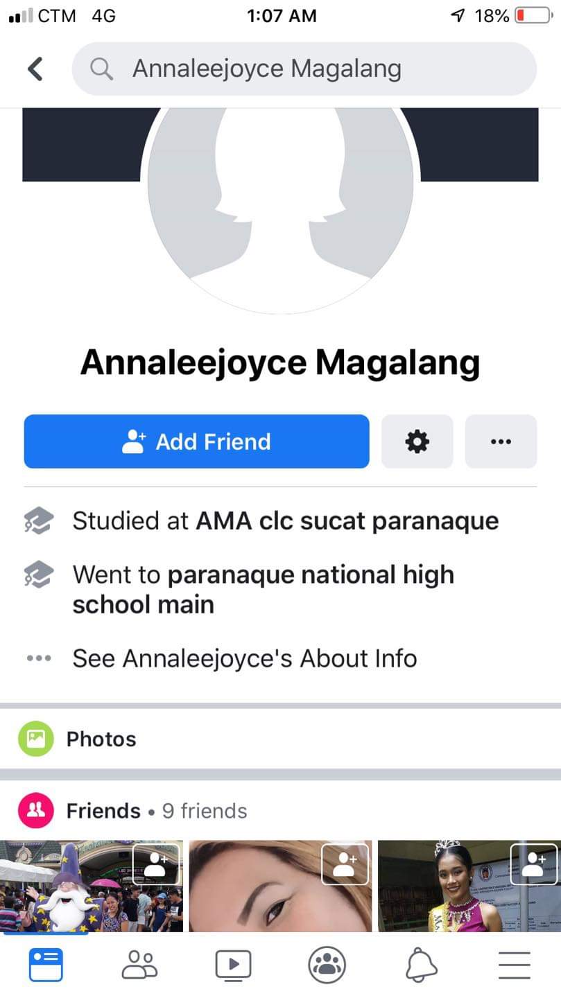 Fake profile