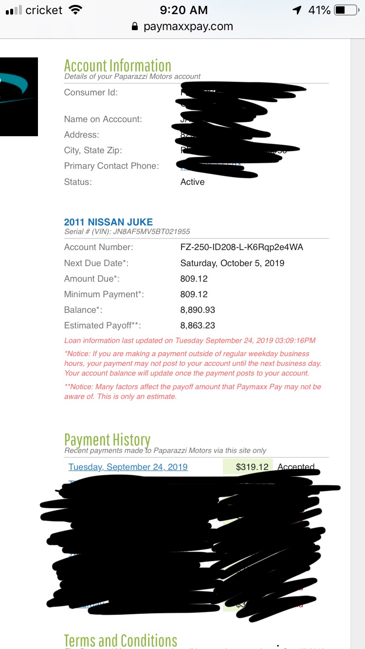 Proof we made a payment