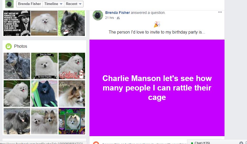 Brenda Fisher loves Charles Manson