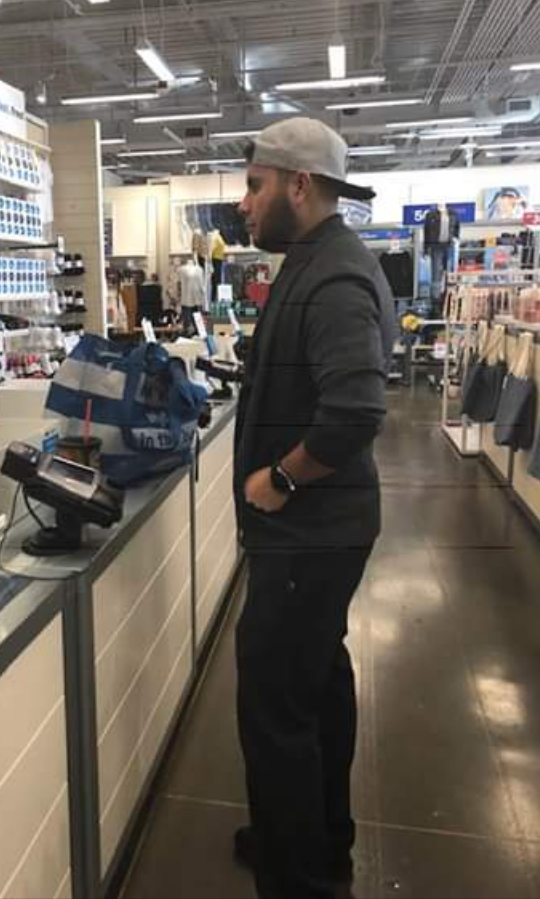 my cousin shopping with him