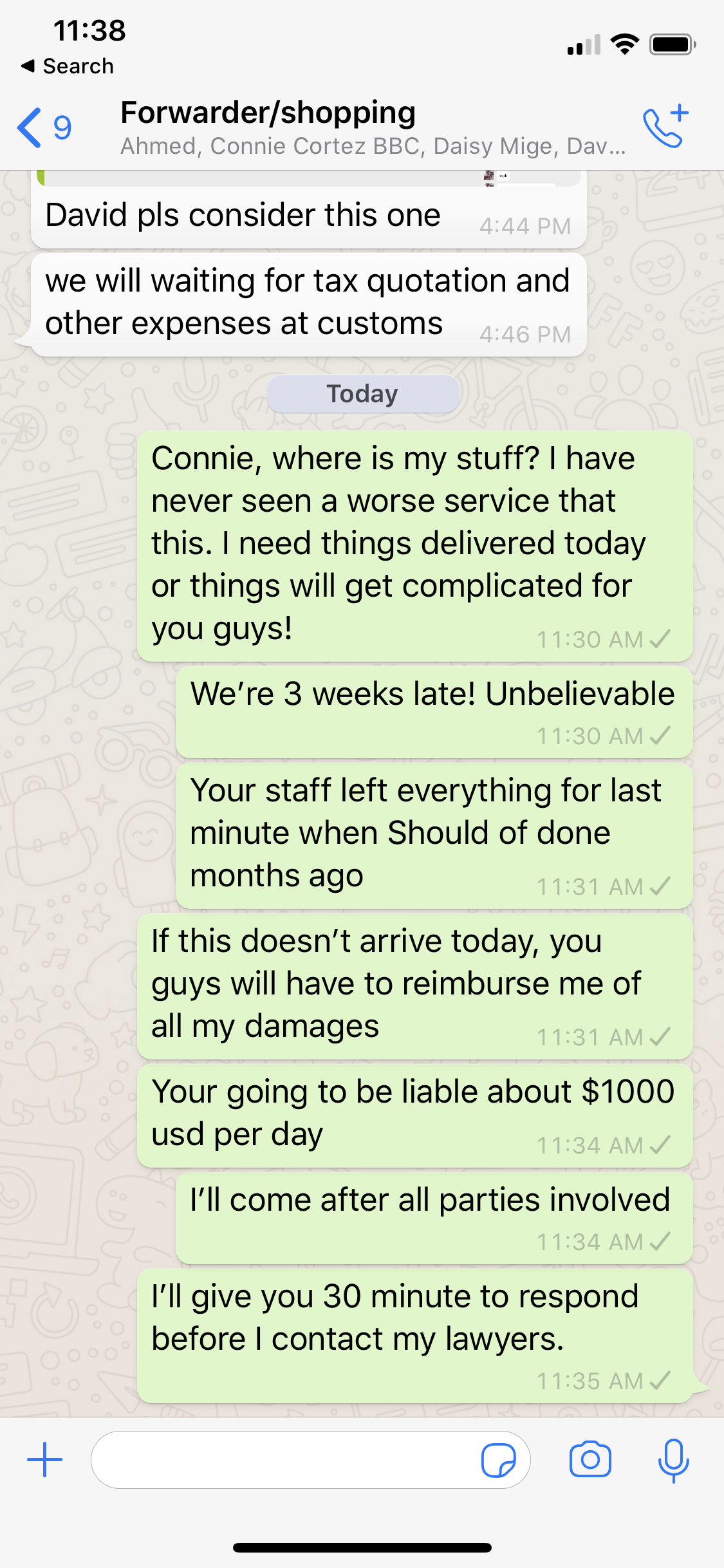 MY MESSAGES TO CONNIE SCAMMER