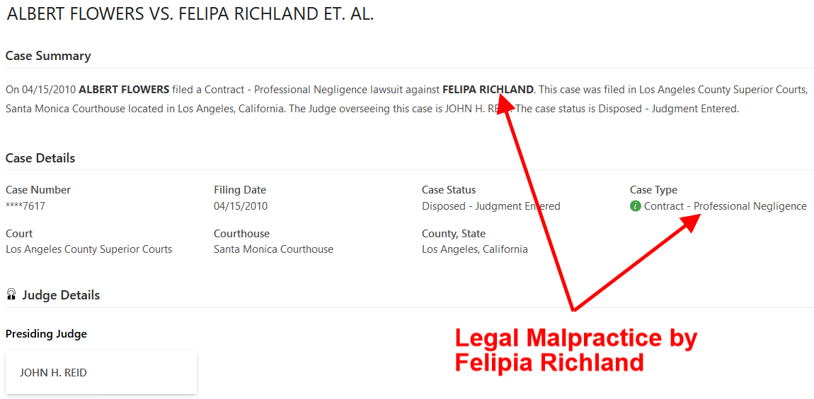 legal malpractice felipa richland california