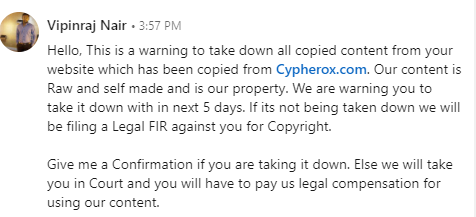 they warn us about copyright
