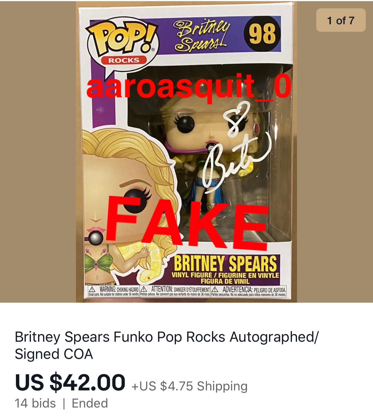Britney Spears forgery