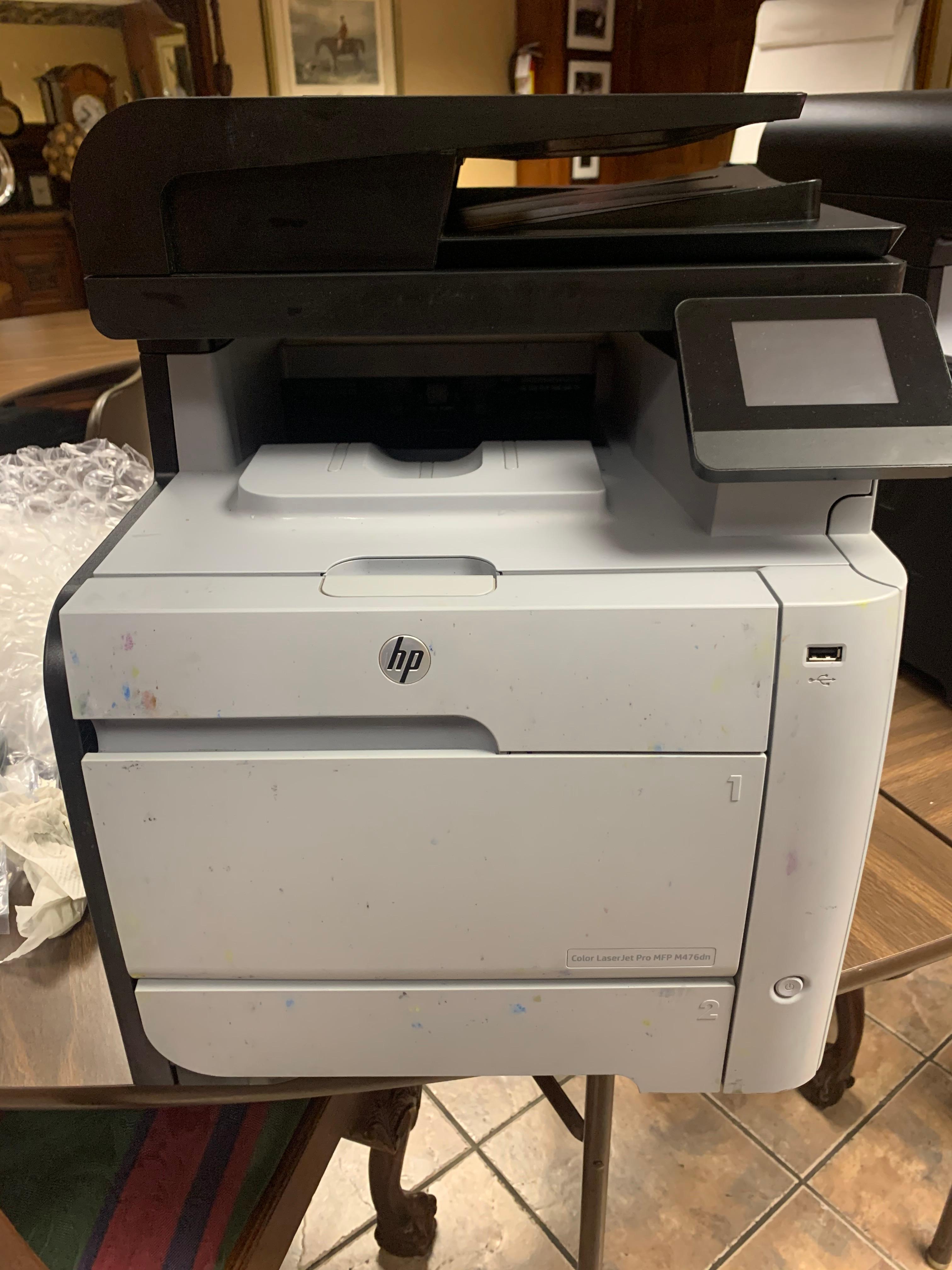 the bashed dirty returned printer