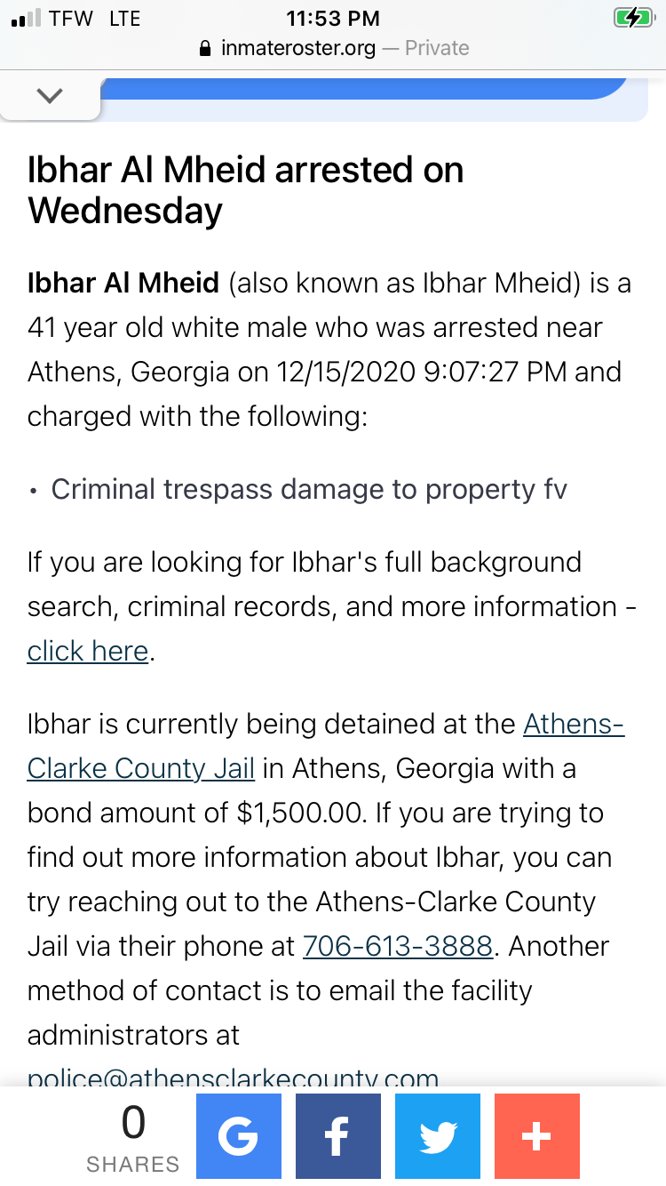Ibhar Mheid arrest