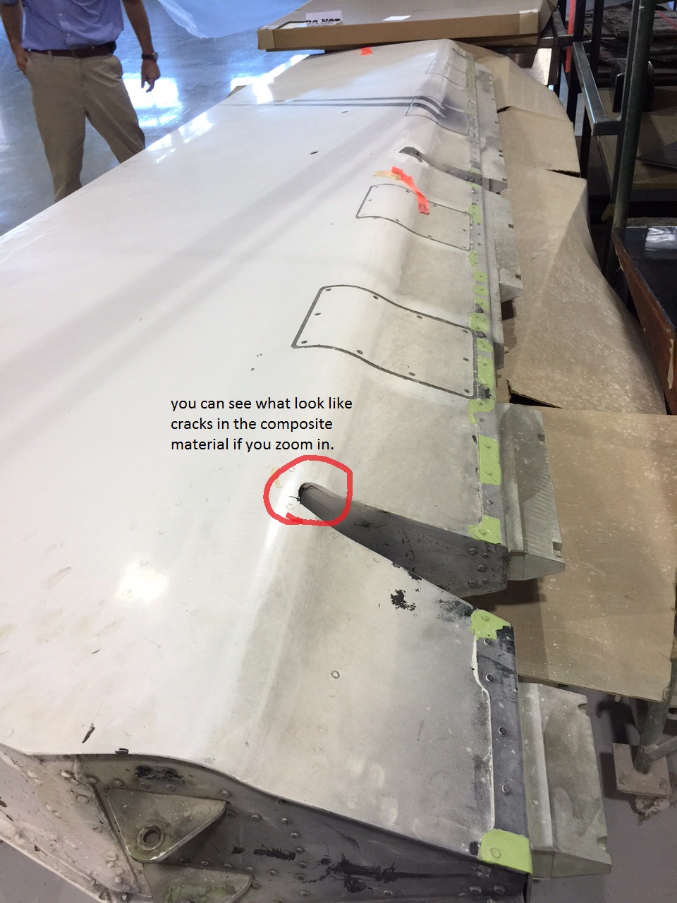 Cracks in Rudder Removed from Tail