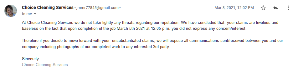 Threatening exposure over "unsubstantiated claims"