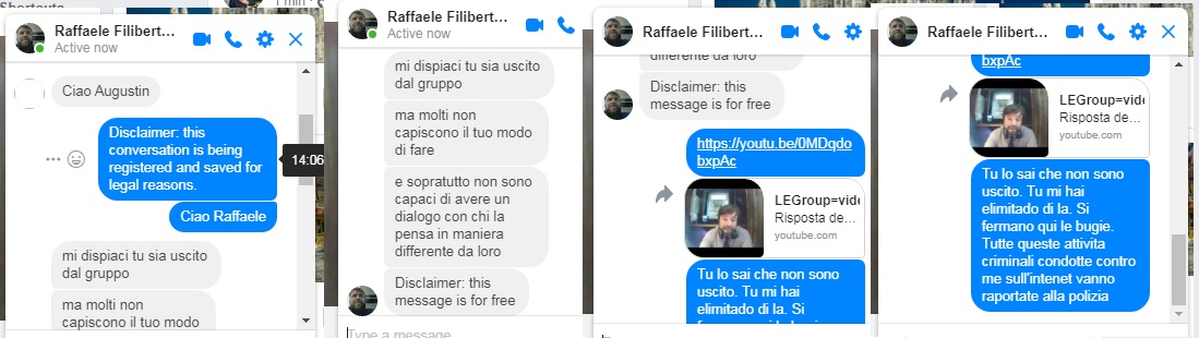 Facebook Italians in Dublin Disclaimer