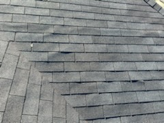 shingles installed while wet, have not cured