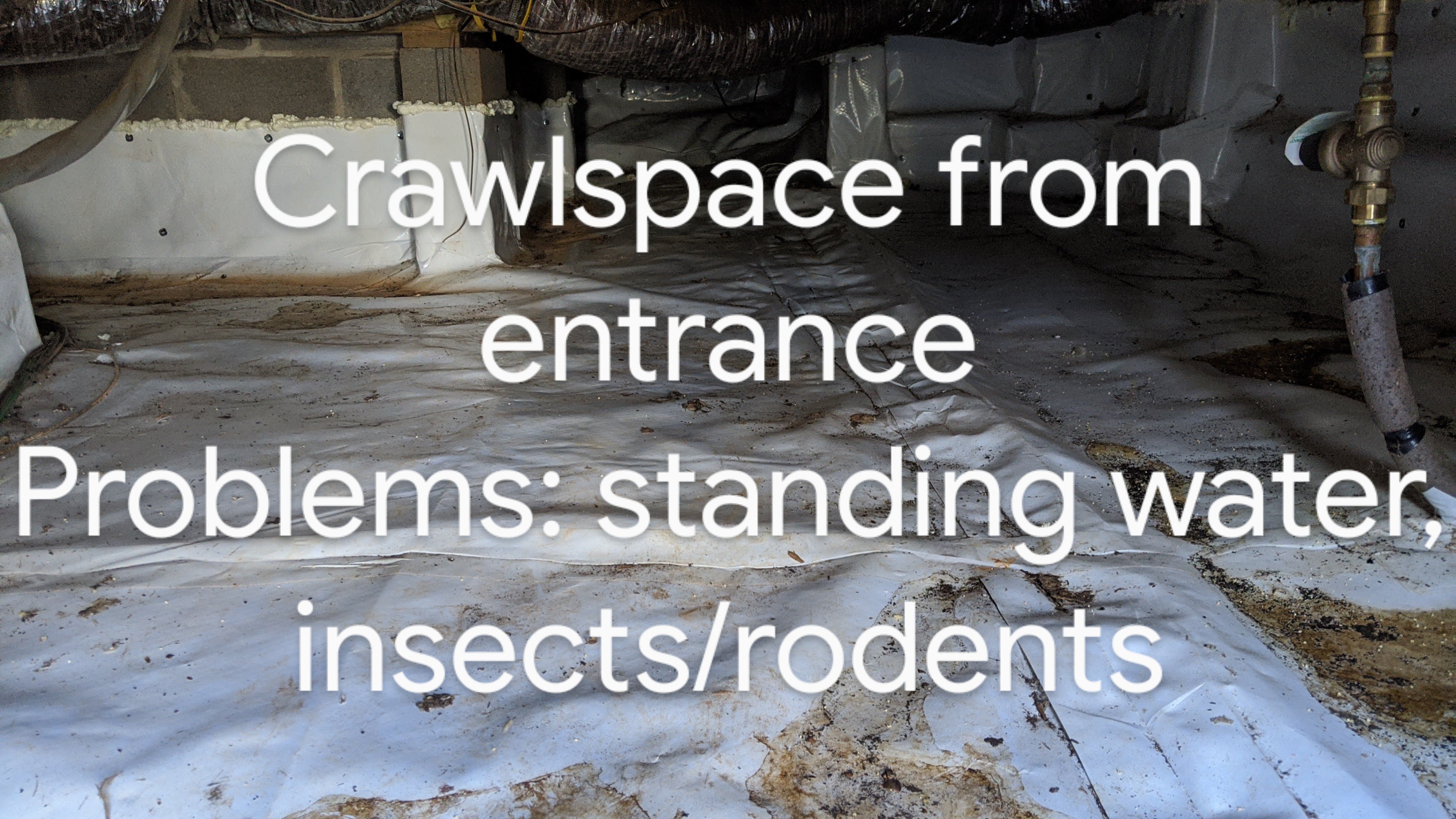 Crawlspace from side entrance