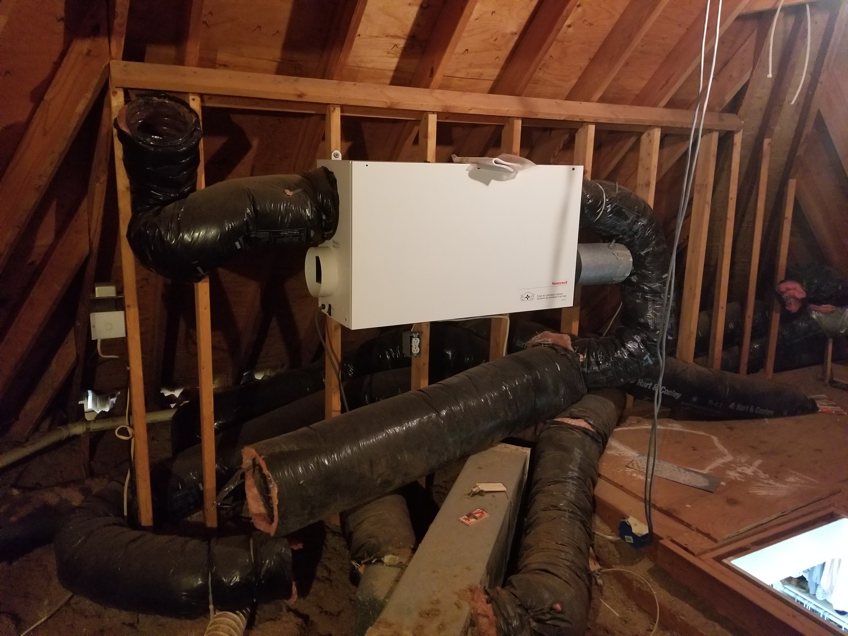 Condition of attic/ more unconnected duct work