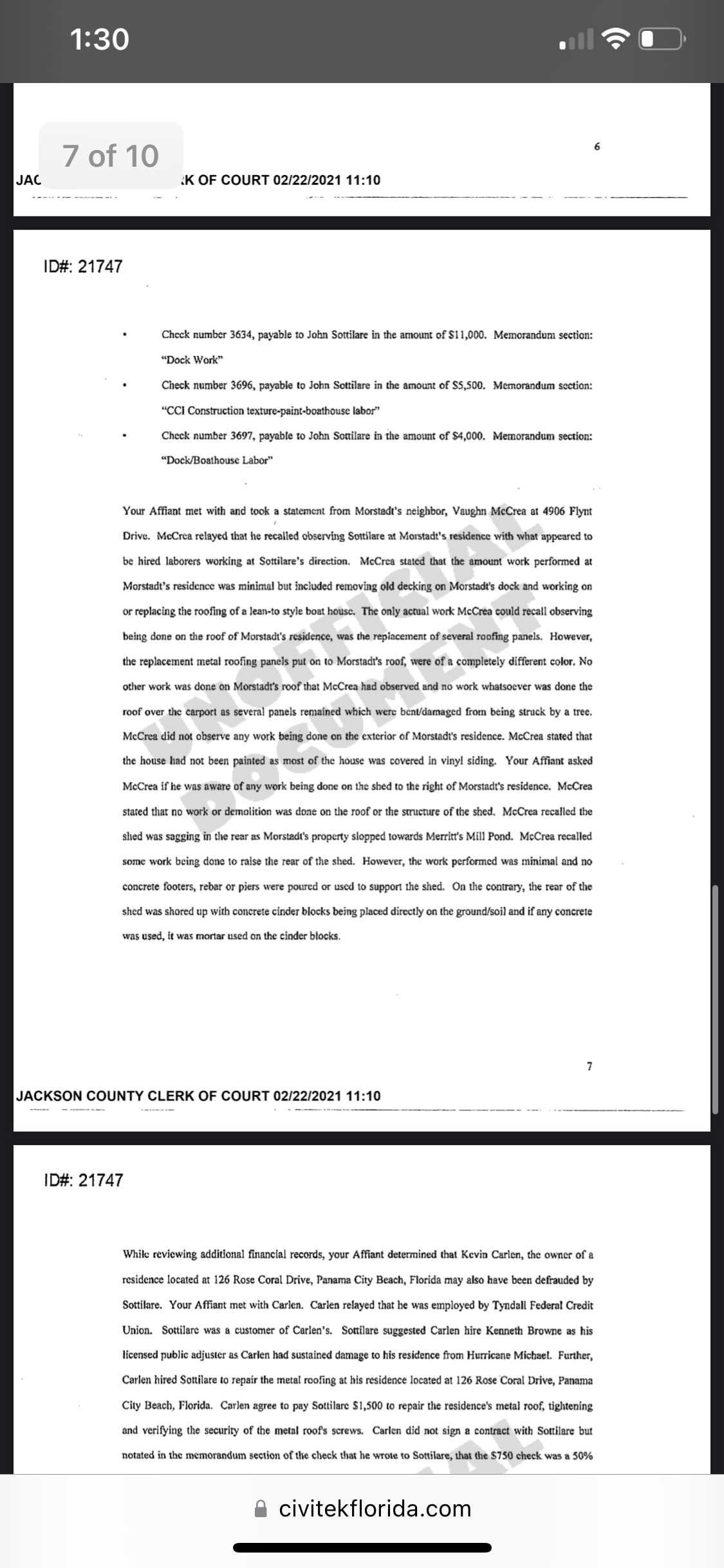 Page 7 felony Kenneth Browne