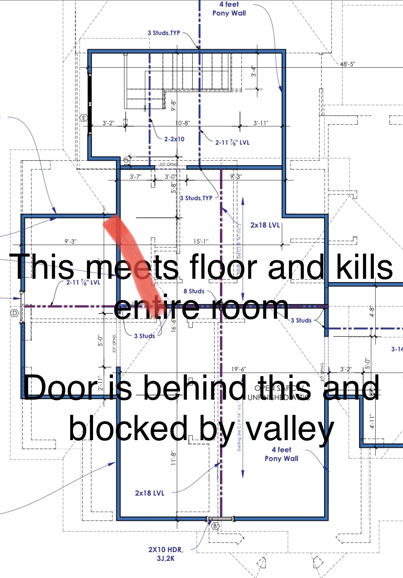 Non buildable floor plan