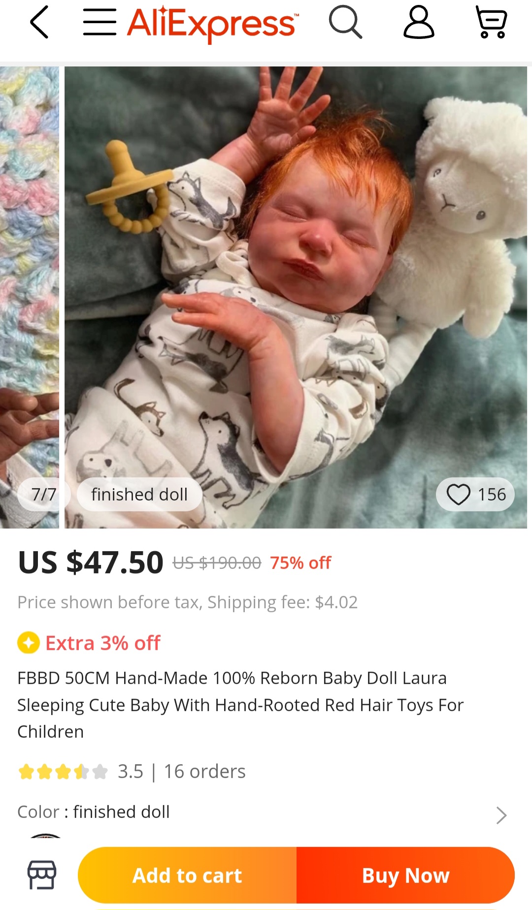 Site showing it is a premade doll. Same photos!
