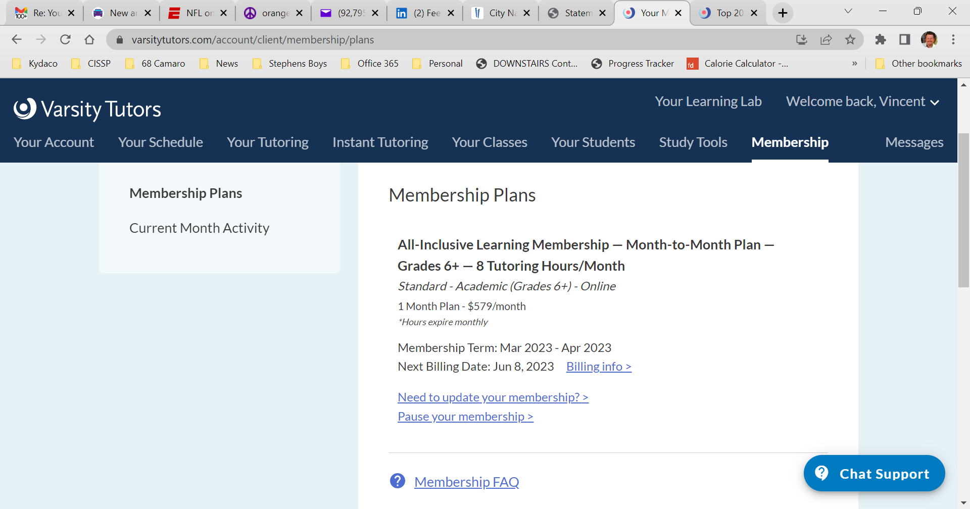 Membership deceitfully showing "1 Month Plan"