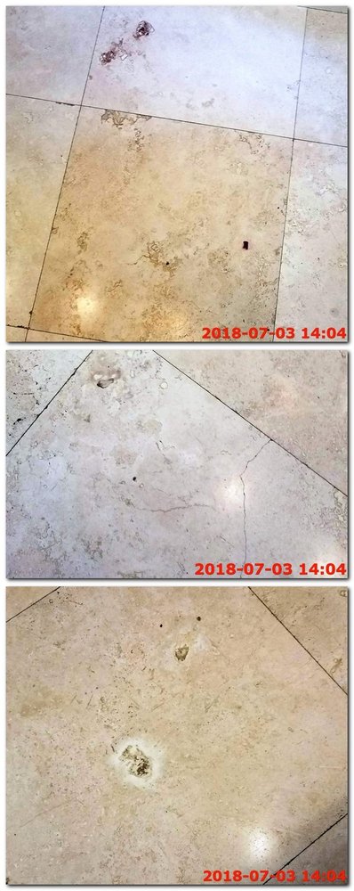 Old cracked flooring